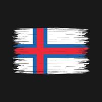 faroe öar flagga borsta vektor