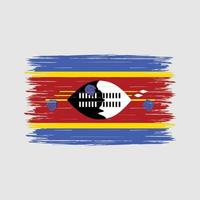 Bürste der Swasiland-Flagge vektor