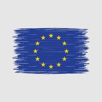 europeisk flagga borsta vektor