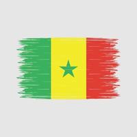 Senegal-Flagge-Pinsel vektor