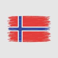 Norwegen Flagge Pinsel vektor