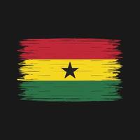 Ghana Flaggenpinsel vektor