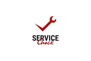 Service Check Schraubenschlüssel Logo Design Vektor Vorlage Illustration