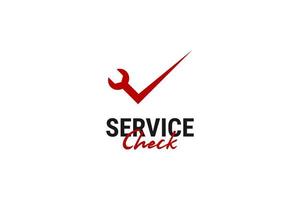 Service Check Schraubenschlüssel Logo Design Vektor Vorlage Illustration