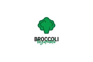 platt broccoli vegetabiliska logotyp design vektor mall illustration