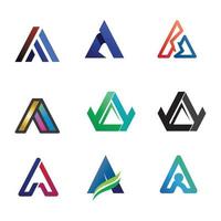 en brev ikon mall uppsättning design logotyp vektor