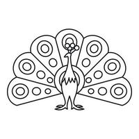 Pfau-Symbol, Umrissstil vektor