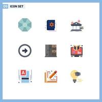 uppsättning av 9 modern ui ikoner symboler tecken för Hem användare gränssnitt betalningar användare pil redigerbar vektor design element