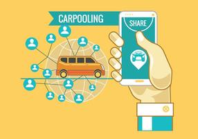 Carpooling Concept Vector
