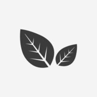 pflanze, grün, blatt, tee, baumikonenvektor isoliertes symbolzeichen vektor