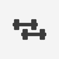 Hantel-Icon-Vektor isoliert. Fitness, Sport, Fitness-Symbolzeichen vektor