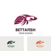 Betta Fisch moderne Logo-Stil-Design-Vektor-Illustration vektor