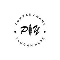 första py brev logotyp elegant företag varumärke lyx vektor