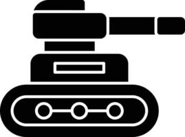 Tank-Glyphe-Symbol vektor