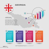 georgien Diagram infographic element vektor