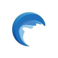 ocean wave logotyp design vektor