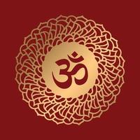 about hindu symbol med linje mandala vektor