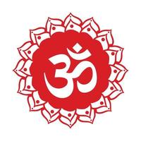 Om hinduistisches religiöses Symbol mit Mandala vektor