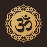 about hindu indisk symbol med mandala vektor