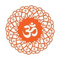 Om hindu-indisches Symbol mit Mandala vektor