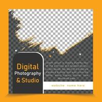 Web-Post-Template-Design für Wettbewerbe für digitale Fotografie und Studio-Fotoshooting vektor