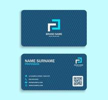blaues Muster Visitenkarte Vorlage Corporate Brand Identity Premium-Design-Layout