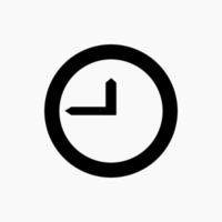 klocka ikon i trendig platt stil isolerat på bakgrund. vektor