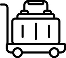 Gepäckwagen-Vektor-Icon-Design vektor