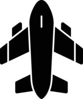 Flugzeug-Glyphe-Symbol vektor