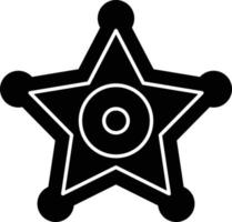 Sheriff-Abzeichen-Glyphe-Symbol vektor