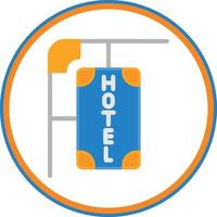 Hotelzeichen-Vektor-Icon-Design vektor