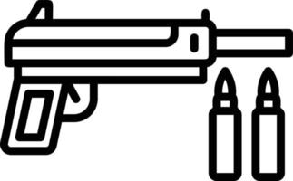 Symbol für die Pistolenlinie vektor
