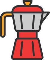 Kaffeekanne-Vektor-Icon-Design vektor