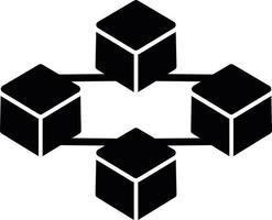 Blockchain-Glyphensymbol vektor