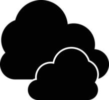 Wolken-Glyphe-Symbol vektor