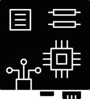 Motherboard-Glyphen-Symbol vektor