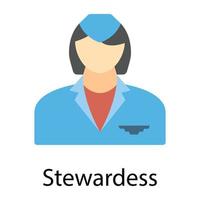 trendige Stewardess-Konzepte vektor