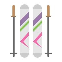 trendiges skiset vektor