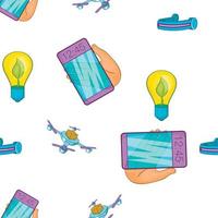 innovatives gadgets-muster, cartoon-stil vektor