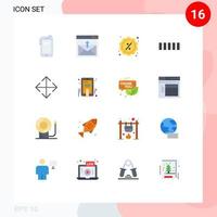 uppsättning av 16 kommersiell platt färger packa för pil telefon e-post förbindelse försäljning redigerbar packa av kreativ vektor design element