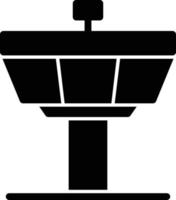 Kontrollturm-Glyphe-Symbol vektor