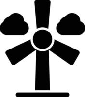 Glyphen-Symbol für Windkraftanlagen vektor