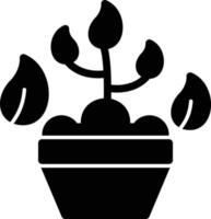 Glyphen-Symbol pflanzen vektor