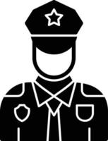 Glyphen-Symbol des Polizisten vektor