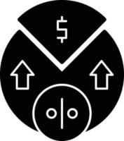 Rand-Glyphe-Symbol vektor