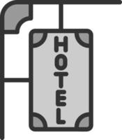 Hotelzeichen-Vektor-Icon-Design vektor