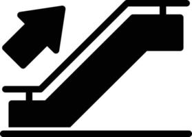 Glyphen-Symbol für Rolltreppe vektor