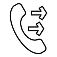 Symbol für Anrufweiterleitungsleitung vektor