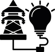 Glyphensymbol für elektrische Energie vektor