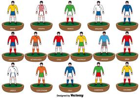 Subbuteo spelare ikoner - vektor